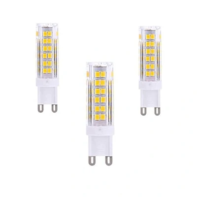 Image of OUKAIDE 3 Pack G9 LED Bulbs 7W 2835LEDs lamp AC220 240V Warm White 3000k Super Bright Bulb 600LM Beam Angle 360 Ceramic Base Non dimmable
