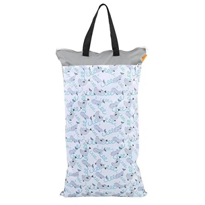 Image of Wet Dry Bag for Cloth Diapers, 15.8 x 27.6inch Large Capacity Reusable Diaper Pail Diapers or Laundry(#4)
