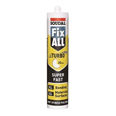 Image of Soudal Fix All Turbo Super Fast Bonding High Tack SMX Sealant Strong Bond Adhesive Polymer Silicone