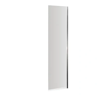 Image of Fixed 6mm Toughened Safety Glass Reversible Bath Screen 350mm Wide Chrome