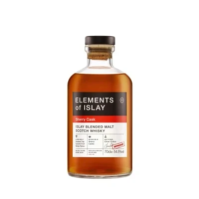 Image of Elements of Islay Blended Malt Whisky Sherry Cask , 70cl 46 Percent Notes Rich Peat Smoke and Vanilla ideal for Gifting