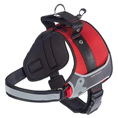Image of Ferplast Dog Harness HERCULES XXL, Adjustable, Padded, Resistant, Scratchproof, Visible in the Dark, with Handle