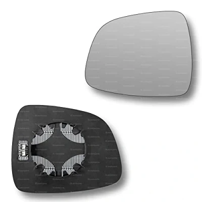 Image of Less4spares Replacement Wing Mirror Glass Left Compatible with Suzuki SX4 2006 2014 CLIP ON Passnager Near Side N/S Heated Convex