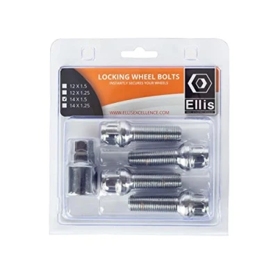 Image of Ellis Excellence Set of 4 M14 x 1.5 Radius Alloy Wheel Locking Bolts (40mm Thread)