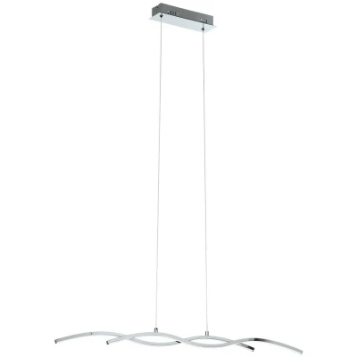 Image of Eglo Lighting Lasana Led 2 Light Ceiling Pendant Bar Chrome EG96103
