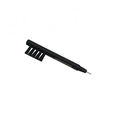 Image of Risingmed Black Hearing Aid Cleaning Brush with Wax Loop &amp; Battery Magnet