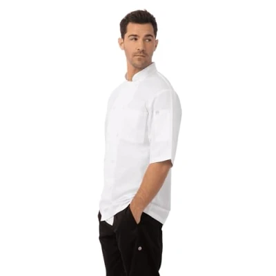Image of Chef Works Men&#039;s Jlcvblkl chefs jackets, Black, L UK