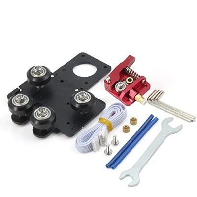 Image of Zeberoxyz Direct Drive Single Gear Extruder Upgrade Support Plate with 4pcs Pulleys Kit,Easy Print Flexible Filament for Creality Ender5 Series 3D Printer (Single Kit)