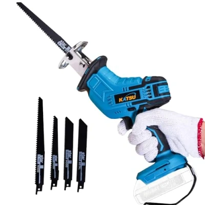 Image of KATSU FIT BAT Cordless Reciprocating Saw 21V/18V, Battery Powered Mini Pruning Saw, 4pcs Blades Included, Without or Charger 102759