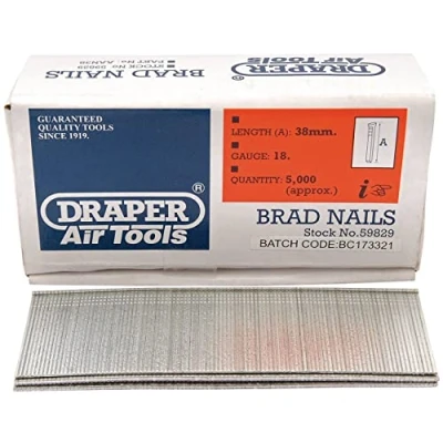 Image of Draper Brad Nails, 38mm (Pack of 5000)