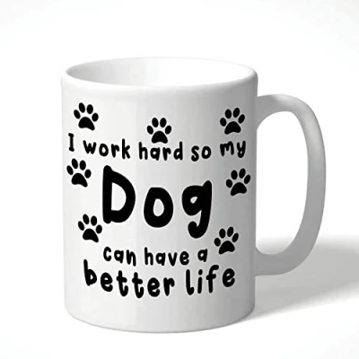 Image of Wanky Candles I Work Hard So My Dog Can Have a Better Life Mug Owner Christmas Funny Lover Coffee Cute CMUG191