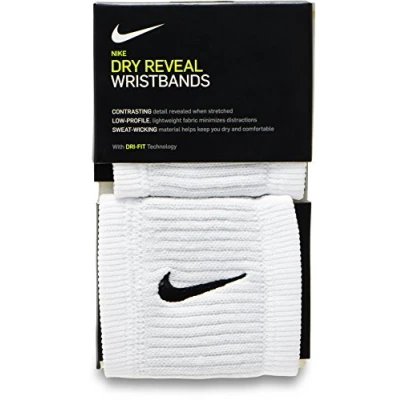 Image of Nike Dri Fit Reveal Sweatband, Unisex, N.NN.J0.114.OS, white/black, One Size