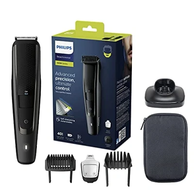 Image of PHILIPS Beard Trimmer Series 5000 with Lift and Trim Pro System (Model BT5515/13), Black
