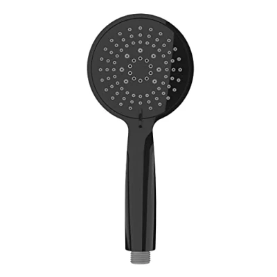 Image of WENKO Young Black Shower Head Universal with 5 Jet Types, Plastic (ABS), 11 x cm,