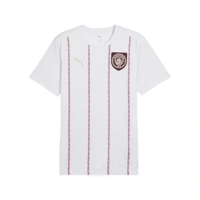 Image of Puma Manchester CITY Prematch SS Club wear, Men&#039;s, Size: Small, White dark jasper