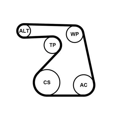 Image of 0831L4 Timing belt kit CONTITECH CT1101K1 135 PEUGEOT: 207 Hatchback, 206 307 CITROËN: C3 I C2 Hatchback