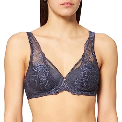 Image of Triumph Women&#039;s Wild Peony Florale WP, Molded Bra, Pebble Grey