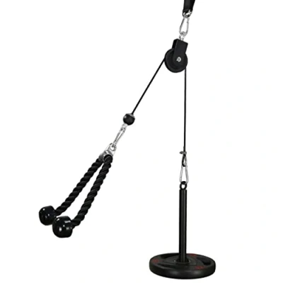Image of LFJ 12Pcs Fitness LAT Pulley System, Home Gym Cable Machine Muscle Arm Strength Training Equipment with Tricep Rope Loading Pin Exercise Accessories