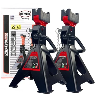 Image of HEYNER Stand Jack 3 tons Set 2pcs With Extra Rubber Pads H347430/347670