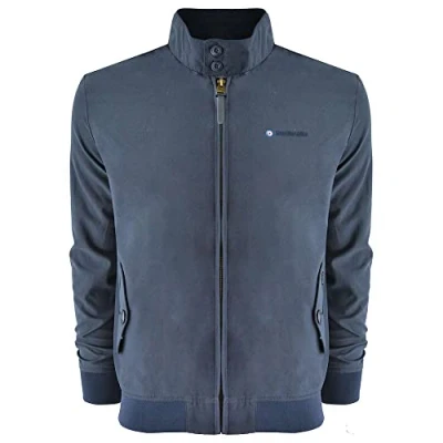 Image of Lambretta Mens Harrington Retro MOD Classic Jacket (as8, alpha, regular, Navy), 4XL