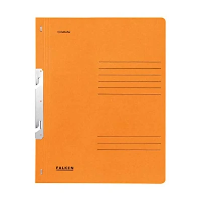 Image of Exacompta Ref 80004096001F FALKEN Hook in Bottom Up Flat Files A4 (210 x 297mm) Size, Blue Angel Certified, 250gsm Recycled Manilla Orange (Pack of 50)