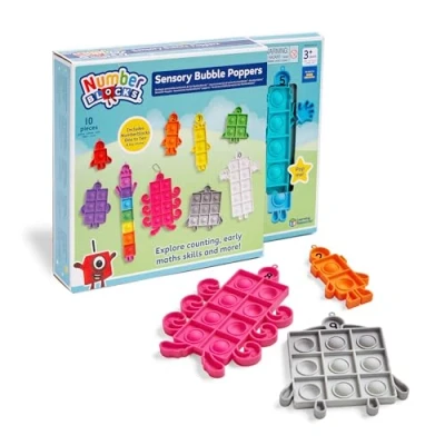 Image of Learning Resources Numberblocks Sensory Bubble Poppers, Push Pop Fidget Toys, Keychains for Kids, Counting Maths Manipulatives, Calm Down Corner Supplies, Preschool Classroom Must Haves