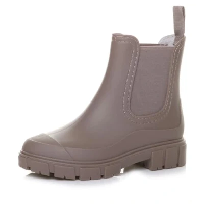 Image of AJVANI Womens ladies wellingtons wellies waterproof chelsea ankle boots size 4 37
