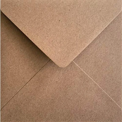 Image of 6&quot; x Brown Kraft Envelopes 50 Pack 155mm Square