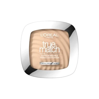 Image of L&#039;Oréal Paris Powder Foundation, Super Blendable, With Hyaluronic Acid, Light Texture for a Flawless Finish, True Match Perfecting Powder, C1