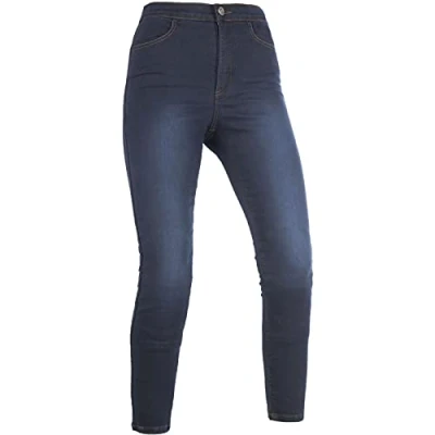 Image of Oxford Women&#039;s Super 2.0 Reinforced Motorcycle Riding Jeggings, Indigo, 12