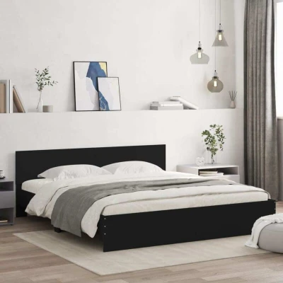 Image of vidaXL Bed Frame without Mattress Black 160x200 cm
