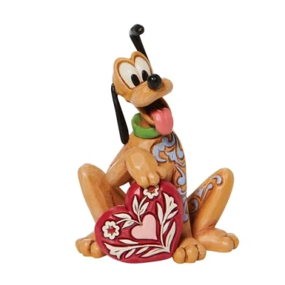 Image of Disney Traditions by Jim Shore Pluto Heart Mini Figurine