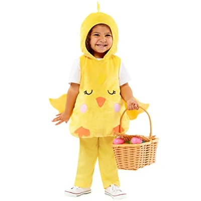 Image of Amscan 9914656 Kids Easter Chick Plush Tabard Fancy Dress Costume Age: 2 3 years