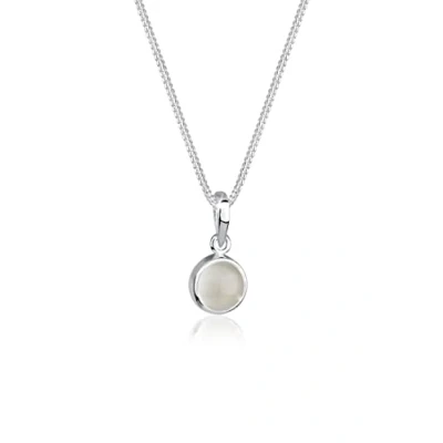 Image of Elli Necklace Women Pendant Basic with Moonstone in 925 Sterling Silver
