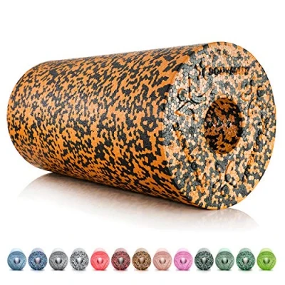 Image of BODYMATE 30cm long STANDARD medium hard smooth foam roller with free E BOOK
