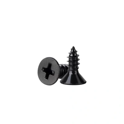 Image of M3 x 8mm Wood Screws, Flat Head Screws for Wood, Carbon Steel Black Small Screw Furniture,Woodworking, DIY Model Fixing (100pcs)