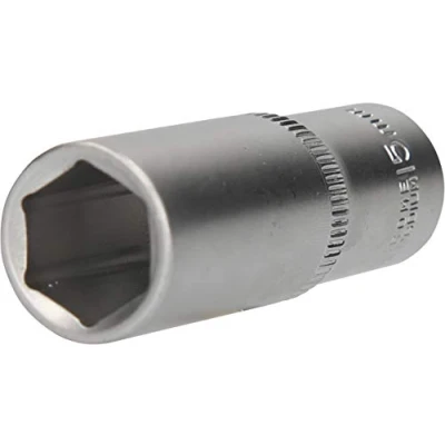 Image of BRILLIANT TOOLS BT021827 3/8 Inch Hexagonal Socket, Long Design, 15 mm [Powered by KS Tools]