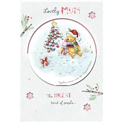 Image of Hallmark Disney Winnie The Pooh Mum Christmas Card Lovely nicest kind of people...