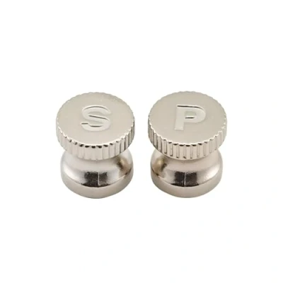 Image of GenWare Engraved Knobs for Salt and Pepper Grinders, SPKNOBS, Pack of 6