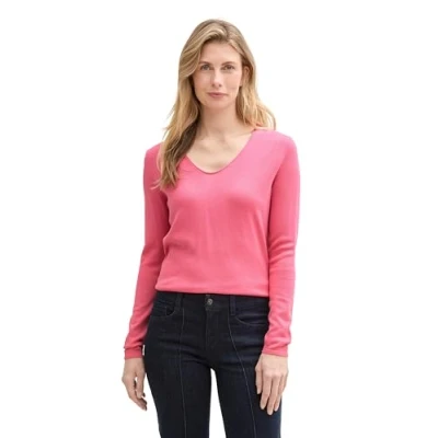 Image of TOM TAILOR Women&#039;s 1012976 Pullover Sweater, 15116 Bright Rose, XL
