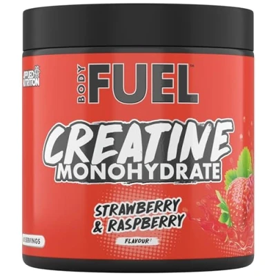Image of Applied Nutrition BodyFuel Creatine Monohydrate Powder, Increases High Intensity Physical Performance, Strawberry &amp; Raspberry (300g 60 Servings)