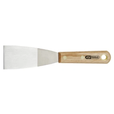 Image of KS Tools 907.2263 STAINLESS STEEL scraper, 50mm, wooden handle