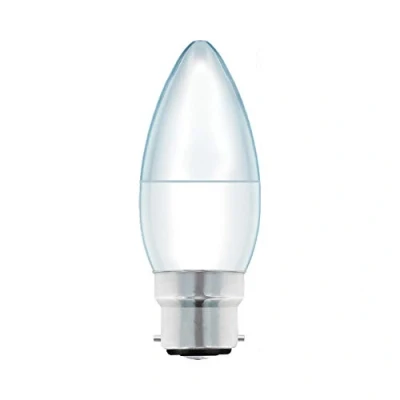 Image of 8 watts 60 806 Lumen LED Candle Light Bulb BC B22 Push in Cool White Packs of 2/4/10 (Pack 2)