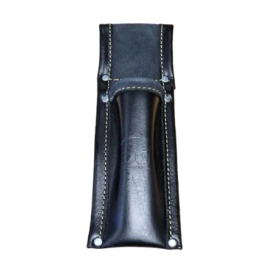 Image of PTI Leather Spirit Level Holder Pouch Pocket Premium Black Scaffolding Tool Belt, Holster