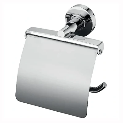 Image of Ideal Standard IOM Toilet Roll Holder With Cover, Chrome, A9127AA