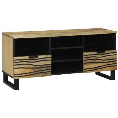 Image of vidaXL TV Cabinet, 100x33.5x46 cm, made from solid mango wood