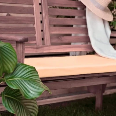 Image of Garden mile Bench Cushion Pad Outdoor Indoor Kitchen Furniture 2 Seater 108x45x5cm Cream Seat Foam Non Slip Waterproof for Patio Rattan Sofa Swing Hammock Padded