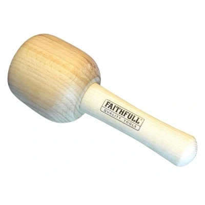 Image of Faithfull FAICM90HD Wood Carvers Beech Mallet 90mm (3.5in) 440g (15.5oz)