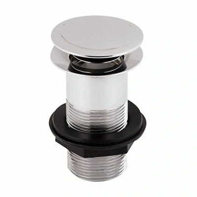 Image of Chrome Unslotted Push Button Basin Waste EK304 Nuie