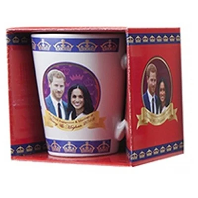Image of Royal Wedding V Shape Mug May 2018 Prince Harry Meghan Markle Souvenir Gift Cup (White)